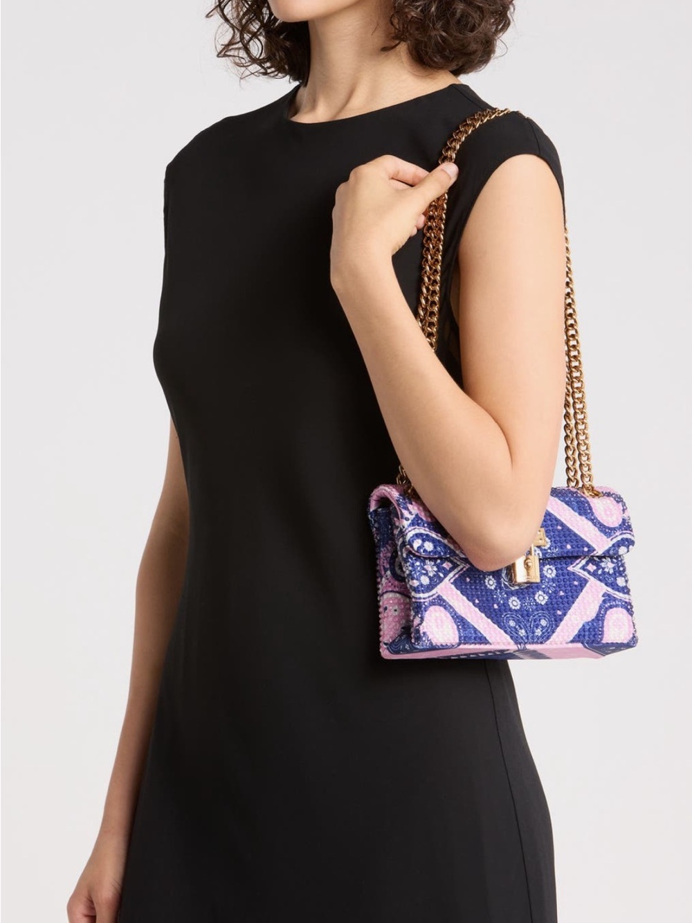 Kurt Geiger London Crystal Fabric Mini Brixton Crossbody Bag - NWT Paisley